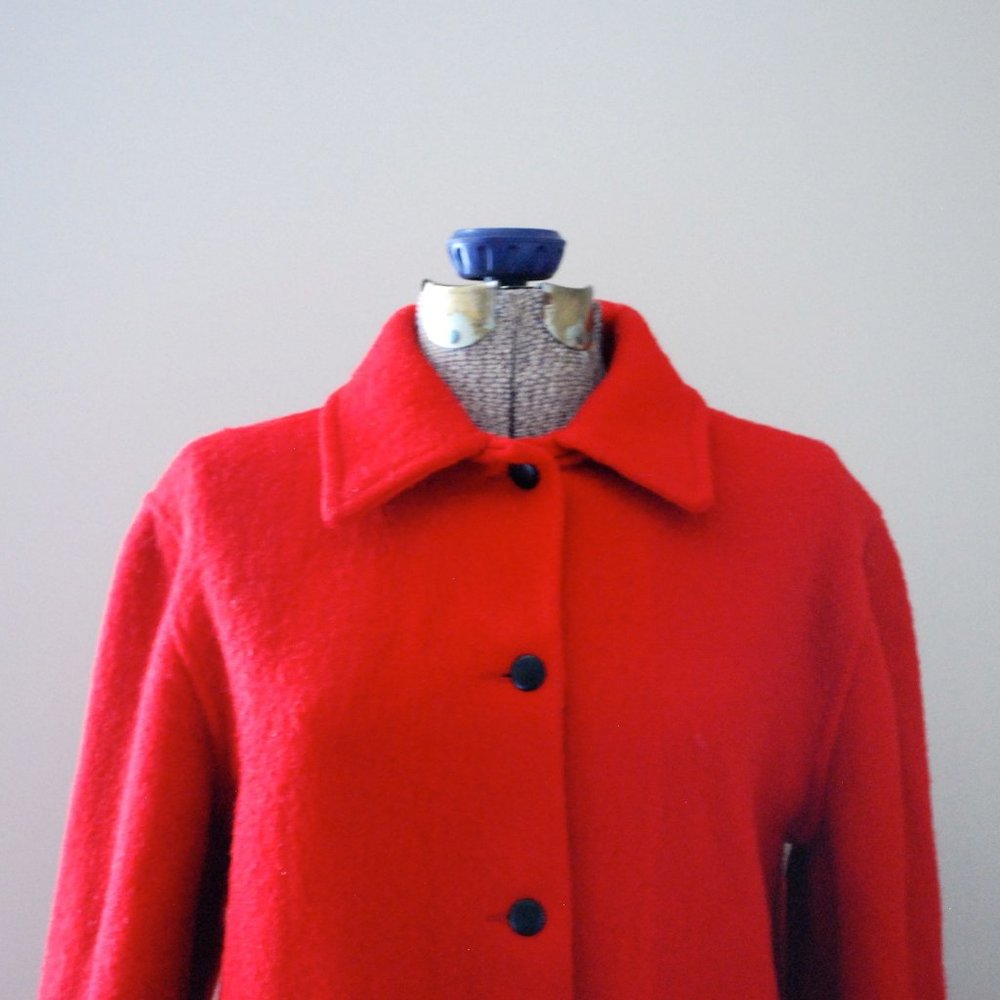Vibrant Red Hudson's Bay Company Wool Coat